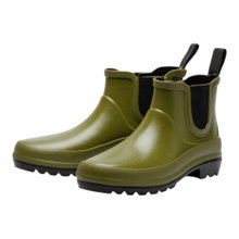 Grand Step Shoes Gummistiefel Vickie (Chelseaboot aus Naturkautschuk) olivegrün Damen